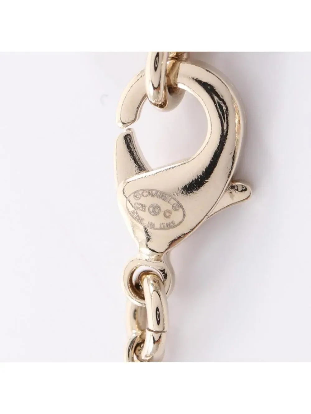 Chanel Cc Logo Pendant Necklace Gold- #244065C14B